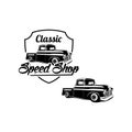 Classic speed shop logo vector