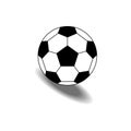 Classic spherical shape soccer ball icon or logo