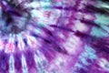 Classic Spiral of Pink, Purple, Blue, and Black Tie Dye on Shirt Royalty Free Stock Photo