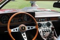 Classic sports car interior Royalty Free Stock Photo