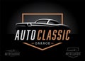 Classic sports car logo icon Royalty Free Stock Photo