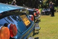 Classic sports car tail lights lineup