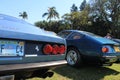 Classic sports car tail lights and rear deck