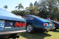 Classic sports car tail lights and rear deck