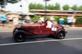 Rovato/Italy - May 21, 2017: Classic sports car taking part in the first stage of the Mille Miglia in Italy Royalty Free Stock Photo