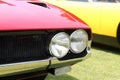 Classic sports car twin headlamps