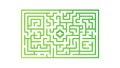 Classic Square Maze Puzzle, Logic Game, Problem Solving, vector design Generative AI Royalty Free Stock Photo