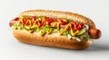 Classic Stadium Hot Dog with Mustard and Relish