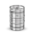Classic Stainless Steel Beer Keg Barrel Vector