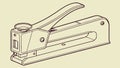 Classic stapler for office supplies and document organization, vector design Generative AI Royalty Free Stock Photo
