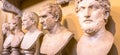 Classic statues perspective in Vatican Museum, Vatican City, Rome Royalty Free Stock Photo