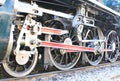 Classic steam locomotive wheel Royalty Free Stock Photo