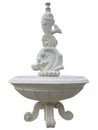 Classic stone fountain basin isolated over white