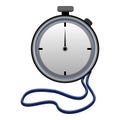 Classic stopwatch icon cartoon vector. Basketball equipment