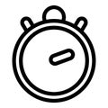 Classic stopwatch icon outline vector. Duration time