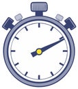 Classic Stopwatch Timer for Measuring Time Vector Illustration Icon Royalty Free Stock Photo