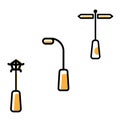 A classic street lamp, this illustration