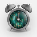 Classic Style Alarm Clock. Royalty Free Stock Photo