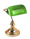 Classic style bankers lamp isolated