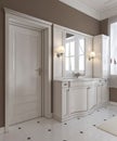 Classic style bathroom decoration, vanity, bath