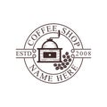 Classic style of coffee shop logo template