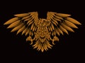 classic style eagle vector design, color editable