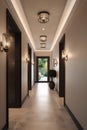 Classic style hallway interior in luxury house. Royalty Free Stock Photo