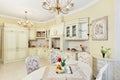 Classic style kitchen and dining room interior