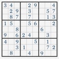 Classic Sudoku. Grids with numbers on white background, illustration