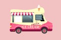 Classic Summer Ice Cream Van Royalty Free Stock Photo