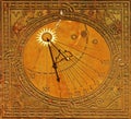 Classic sun dial in warsaw Royalty Free Stock Photo