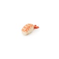 Classic Sushi with Shrimp on a White Background Isolate