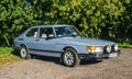 Classic veteran historic famous Swedish car Saab 900 two door coupe Royalty Free Stock Photo