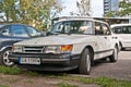 Classic veteran vintage old Swedish car Saab 900 parked Royalty Free Stock Photo