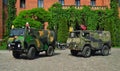 Classic Swedish military cars 4WD Volvo Laplander parked Royalty Free Stock Photo