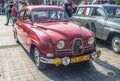 Classic Swedish veteran vintage oldtimer retro car Saab Sport 96 parked