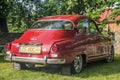 Classic Swedish veteran vintage oldtimer retro car Saab Sport 96 parked Royalty Free Stock Photo