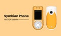 Classic Symbian Mobile Phone - Vector Design Royalty Free Stock Photo