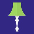 Classic table lamp. Isolated flat vector illustration.