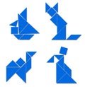 Classic Tangram - Various Comp Royalty Free Stock Photo