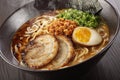 Classic Tantanmen, a rich miso-based broth infused with ground p