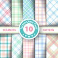 Classic tartan, Picnic tablecloth, Gingham, Buffalo, Lamberjack, Merry Christmas check plaid seamless patterns.