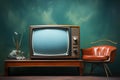 Classic television scene The charm of a retro TV view