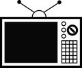 Classic television vector design icon or logo