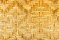 Classic Thai Traditional Handmade Light Brown Rattan Wooden Seamless Pattern Background Texture
