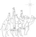 Bethlehem star illustration for coloring book Royalty Free Stock Photo