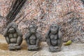 Classic three wise monkeys statue on Ko Samui Island, Thailand