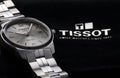 Classic tissot watch with tissot logo on the right