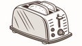 Classic Toaster Appliance: Kitchen Essentials and Breakfast Prep, vector design Generative AI Royalty Free Stock Photo
