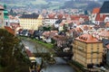 Classic town from top view